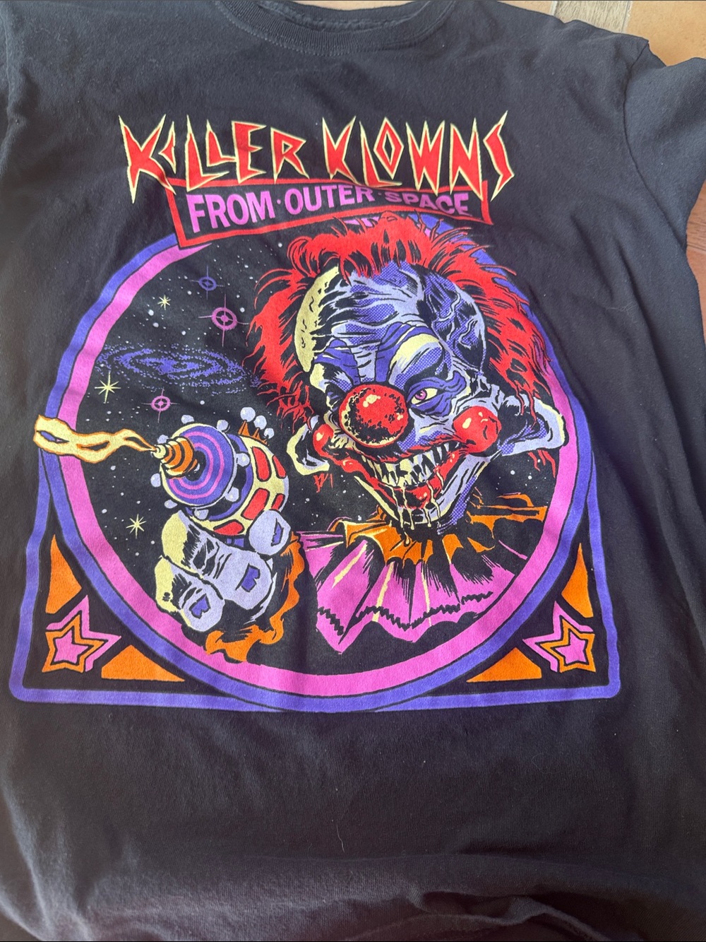 Killer Klowns From Outer Space Graphic Tee - Black with Neon Print